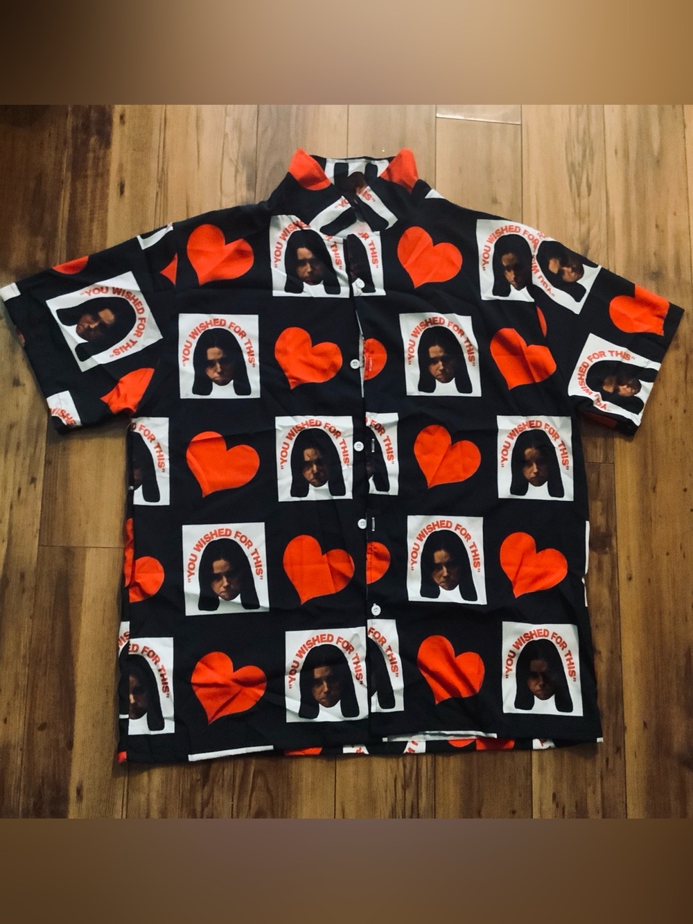 Obsession Black Short Sleeved Button Up Shirt